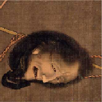 生首の図・葛飾北斎 – 摘水軒記念文化振興財団・江戸絵画コレクション